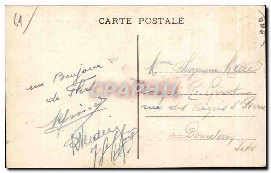 CPA Flers La Normandie le Chateau et le Grand Etang — Rückseite