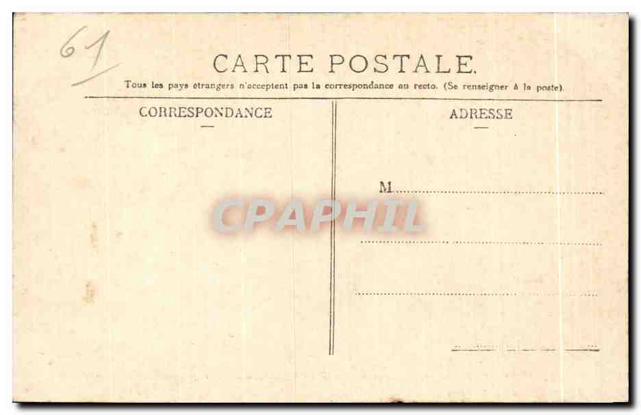 CPA Flers (Orne) Propriete communale acquise par la ville — Rückseite
