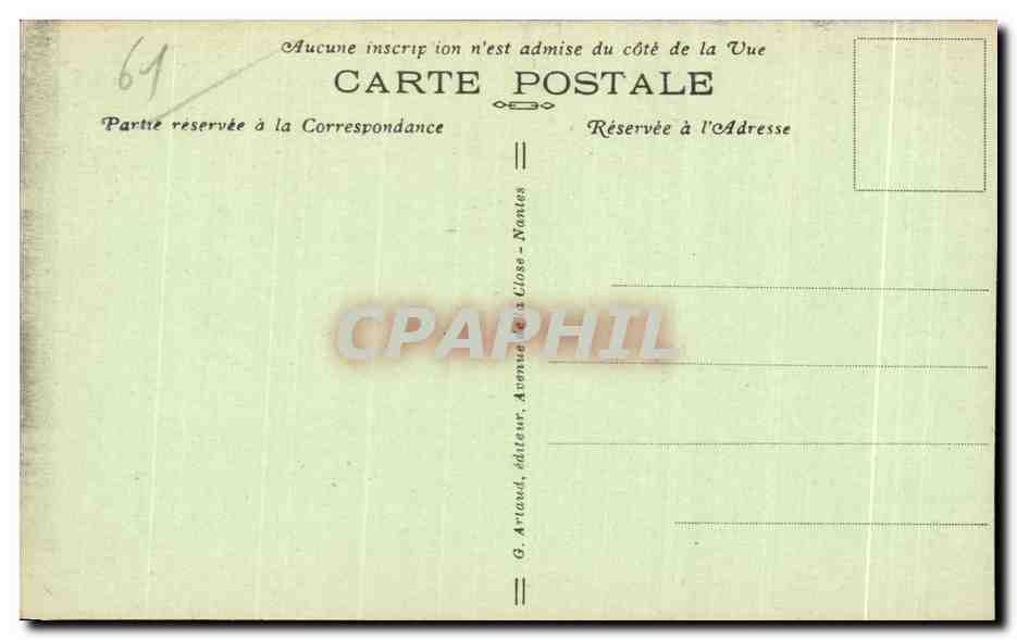 CPA Domfront Vue des Tannerles et du Donjon — Rückseite