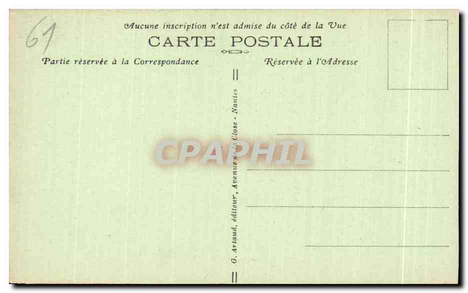 CPA Domfront Rue des Fosses Plessons Vieille Tour Domfront a conseroe L aspeet d une Ville du Moyen — Rückseite