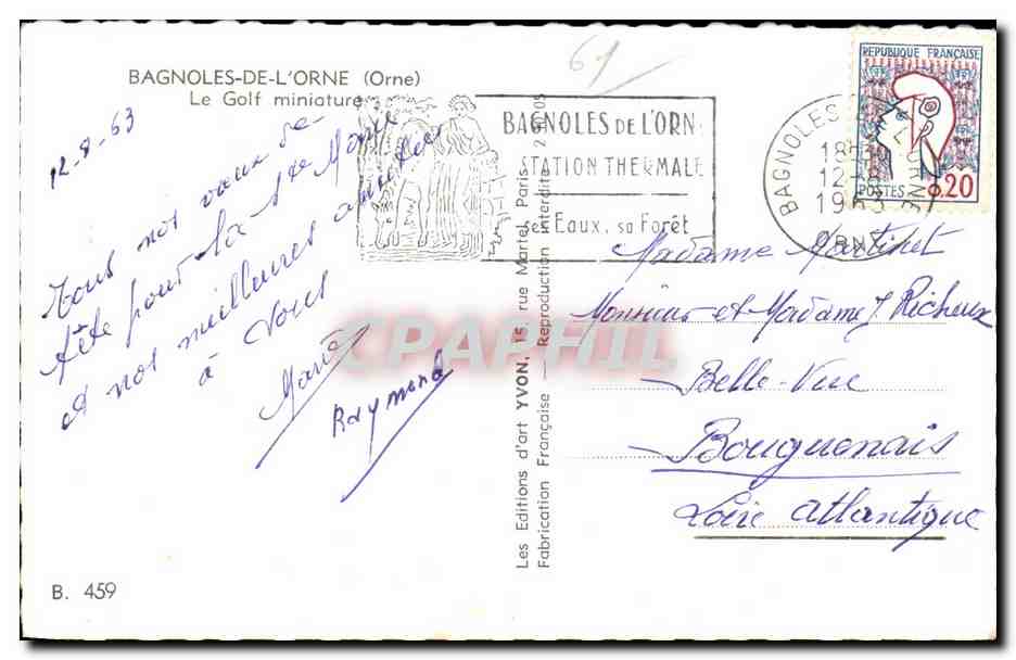 Bagnolles-de-l'Orne — El Golf Miniatura — Éditions d'Art Yvon — Reverso