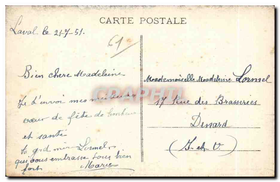 CPA La Normandie Bagnoles De L orne Le Lac — Rückseite
