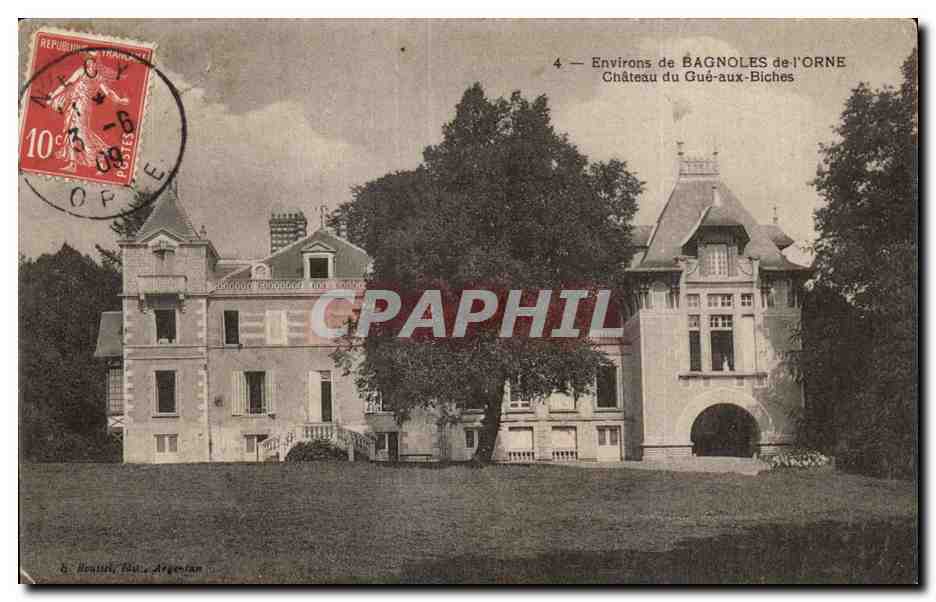 CPA Environs de Bagnoles De L Orne Chateau du Gue aux Biches
