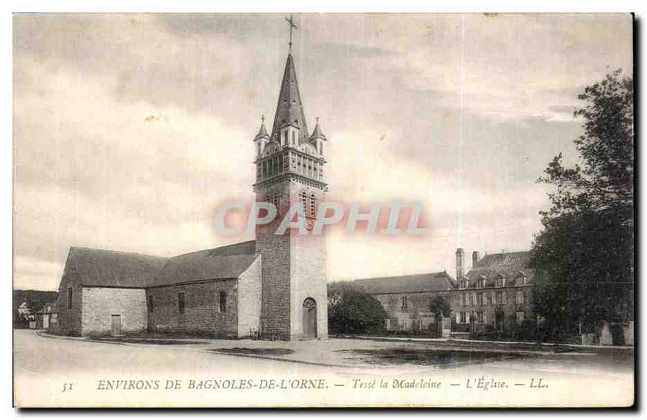 CPA Environs De Bagnoles De L Orne Tesse la Madeleine L Eglise LL