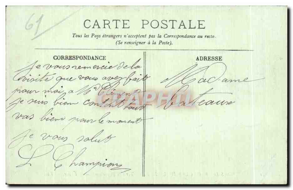 CPA Environs De Bagnoles De L Orne Tesse la Madeleine L Eglise LL — Rückseite