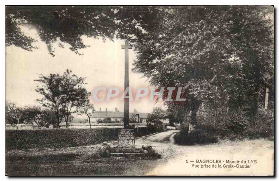 CPA Environs De Bagnoles De L Orne Manoir du Lys Vue prise de la croix Gautier