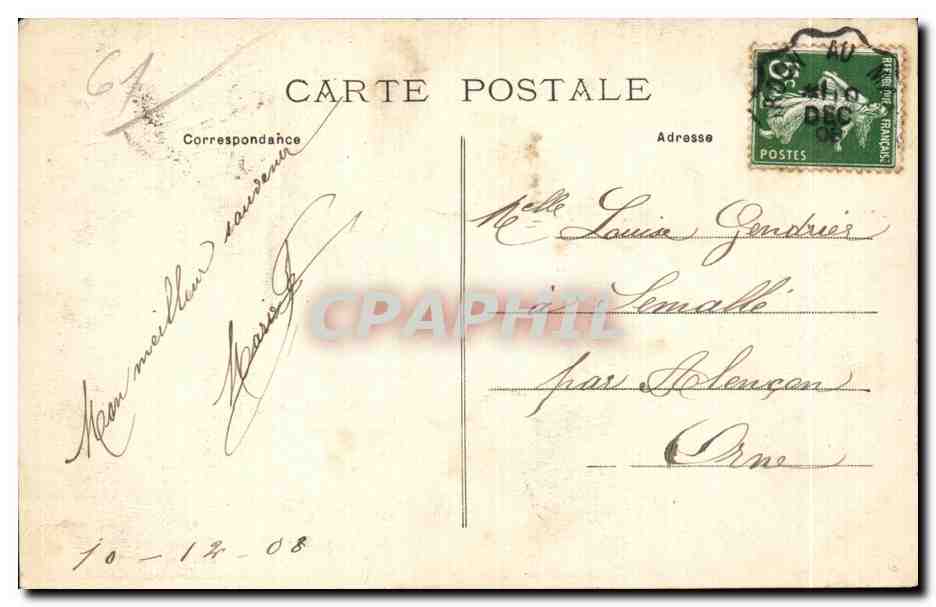 CPA Environs De Bagnoles De L Orne Manoir du Lys Vue prise de la croix Gautier — Rückseite