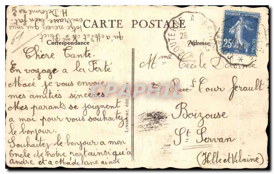 CPA Bagnoles De L Orne Le Chateau Goupll ou de la Roche Bagnoles — Rückseite