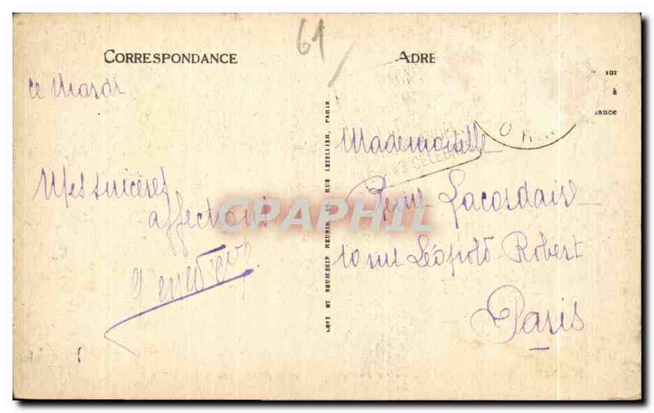 CPA Bagnoles De L Orne Le Lar Vu da Jardin de la Gare LL — Rückseite