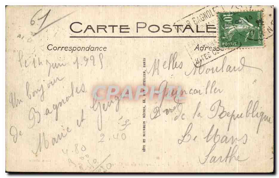 Bagnoles-de-l'Orne - Die Avenue de la Gare — Édition Motte, n°116 — Rückseite