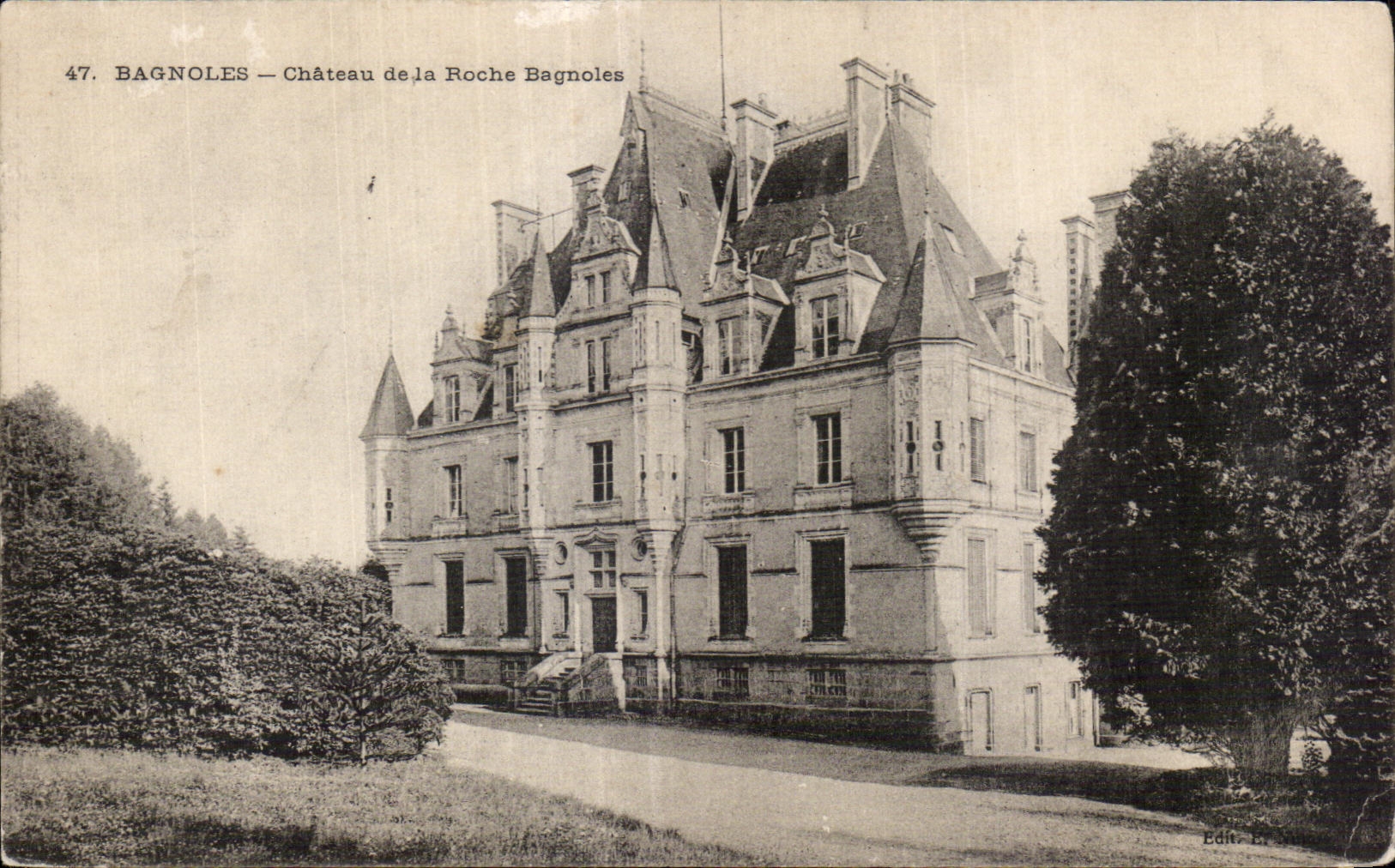 CPA Bagnoles Chateau de la Roche Bagnoles