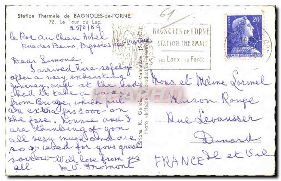 Bagnolles-de-l'Orne — Stazione Termale — Edizioni R. Gallois — Verso