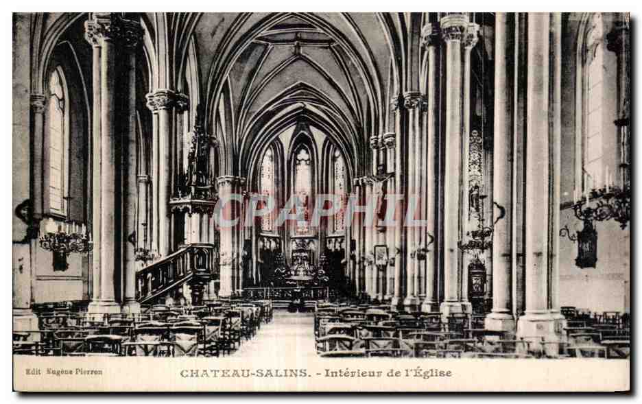 CPA Chateau Salins Interieur de I Eglise