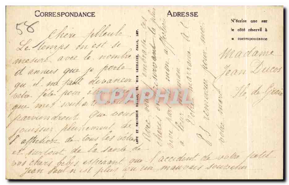 CPA Nevers Porte du Croux NG — Rückseite