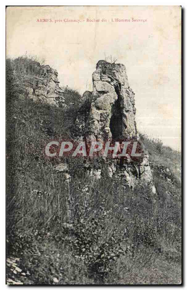 CPA Armes Pres Clamecy Rocher du L Homme Sauvage