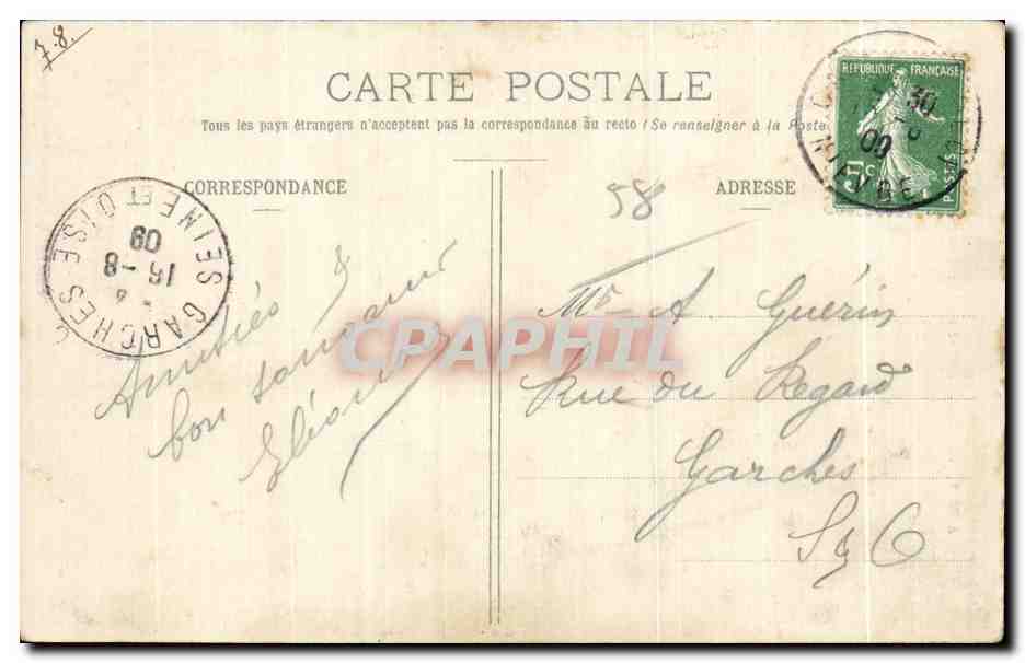 CPA Armes Pres Clamecy Rocher du L Homme Sauvage — Back