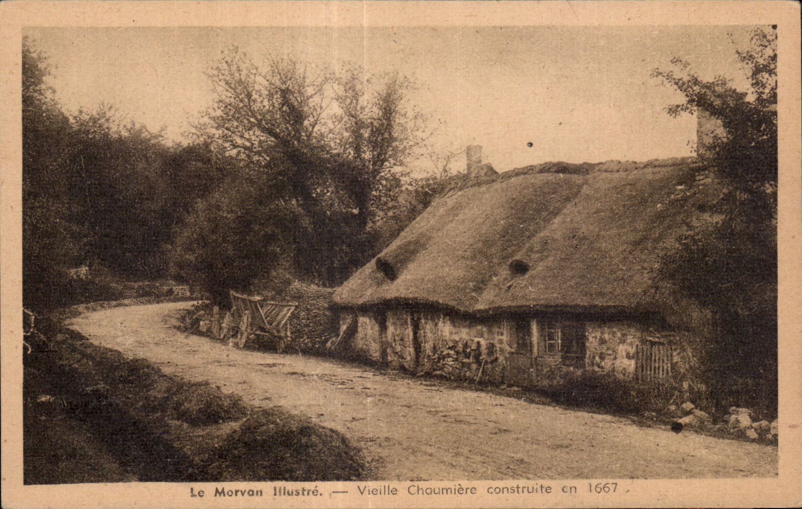 CPA Le Morvan Illustre Vieille Chaumiere Construite en 1667