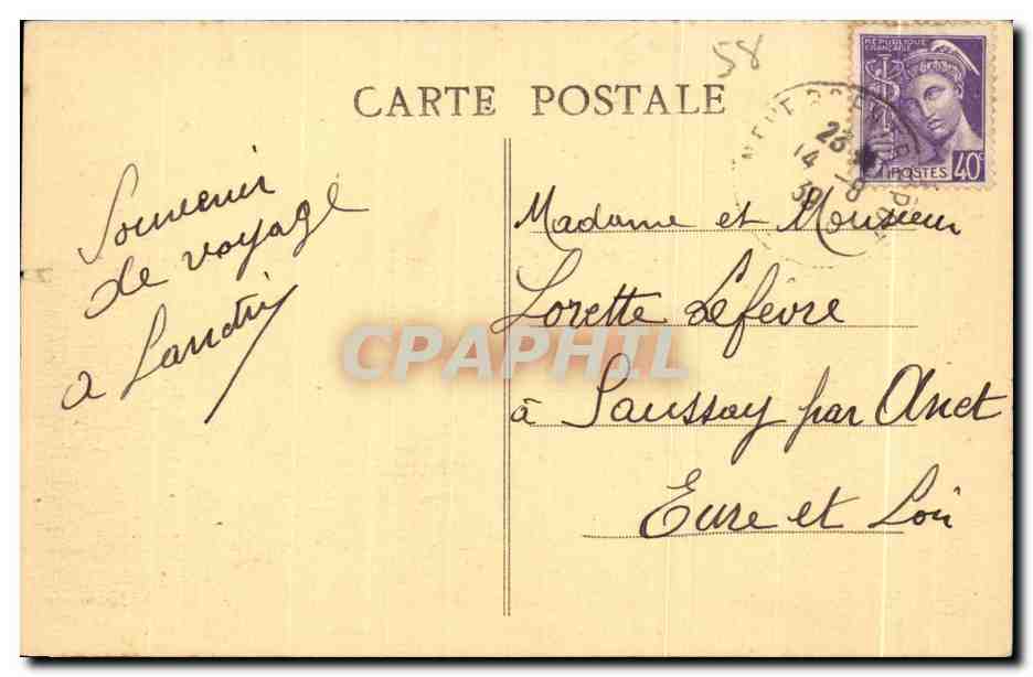 CPA Nevers Pont du Chemin de Fer et Tour Gogin — Rückseite