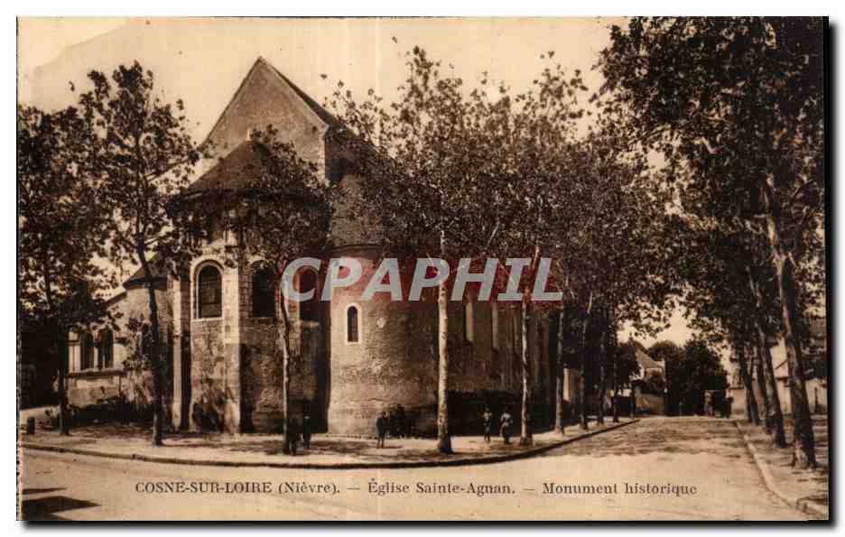 CPA Cosne Sur Loire Eglise Sainte Agnan
