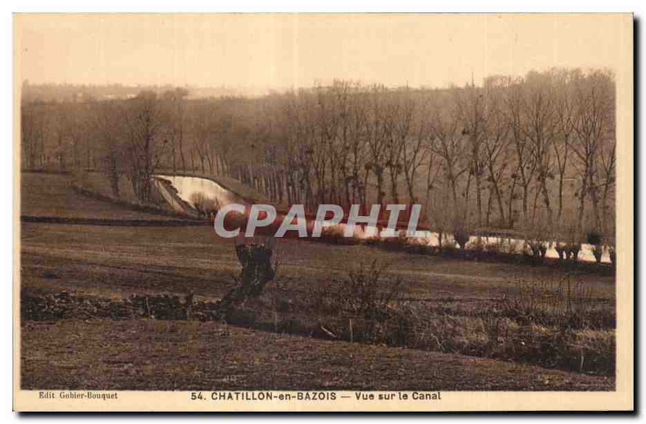 CPA Chatillon en Bazois Vue sur le Canal