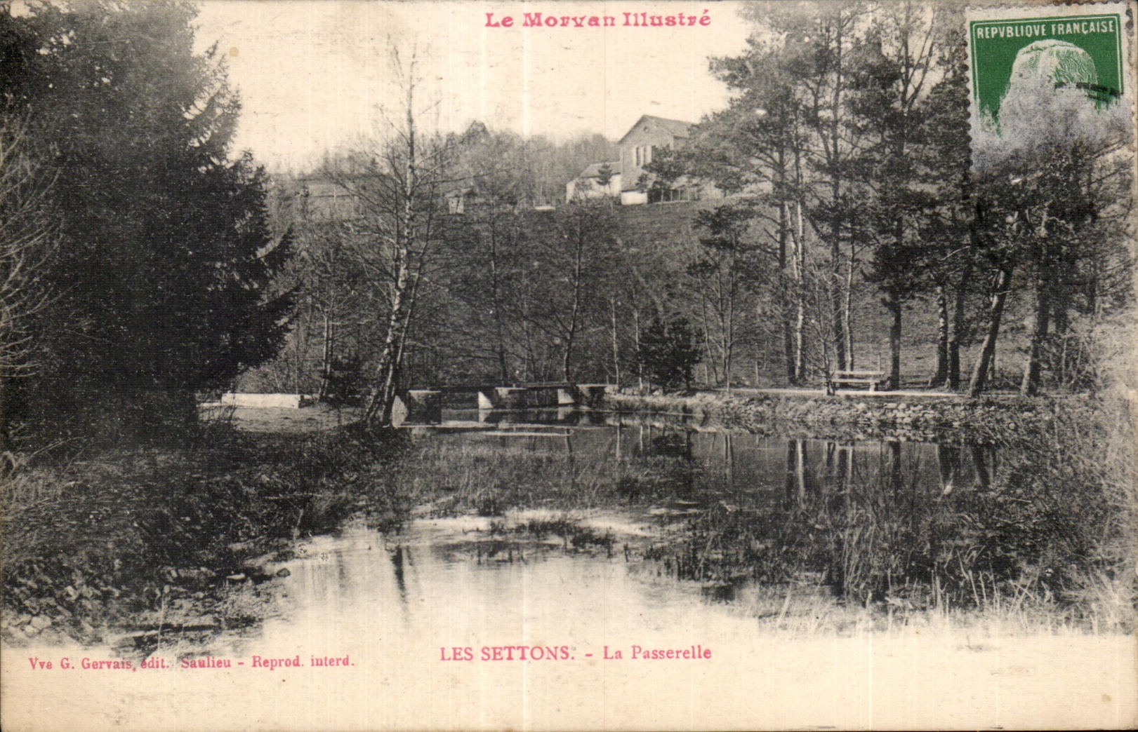 CPA Other Le Morvan Illustre Les Settons La Passerelle