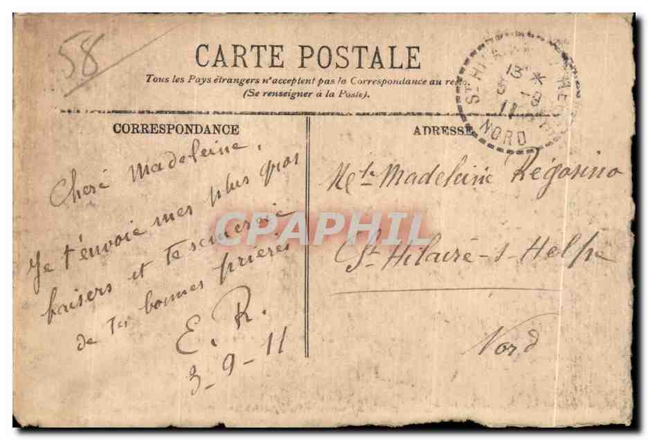 CPA Nevers Bernadelle entouree des Religieuses de Nevers a l hopital de Lourdes  — Rückseite