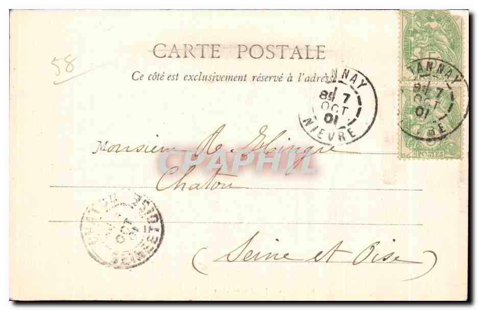 CPA Clamecy L Eglise en 1830 — Rückseite