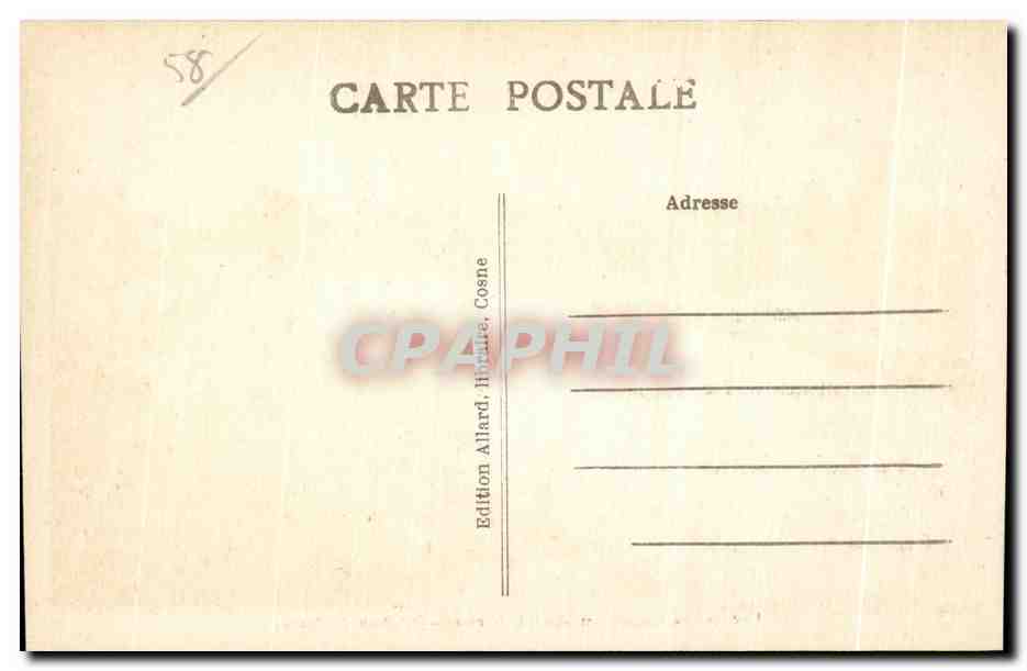 CPA Nievre Environs de Cosne sur Loire Chateau du Pezeau — Rückseite