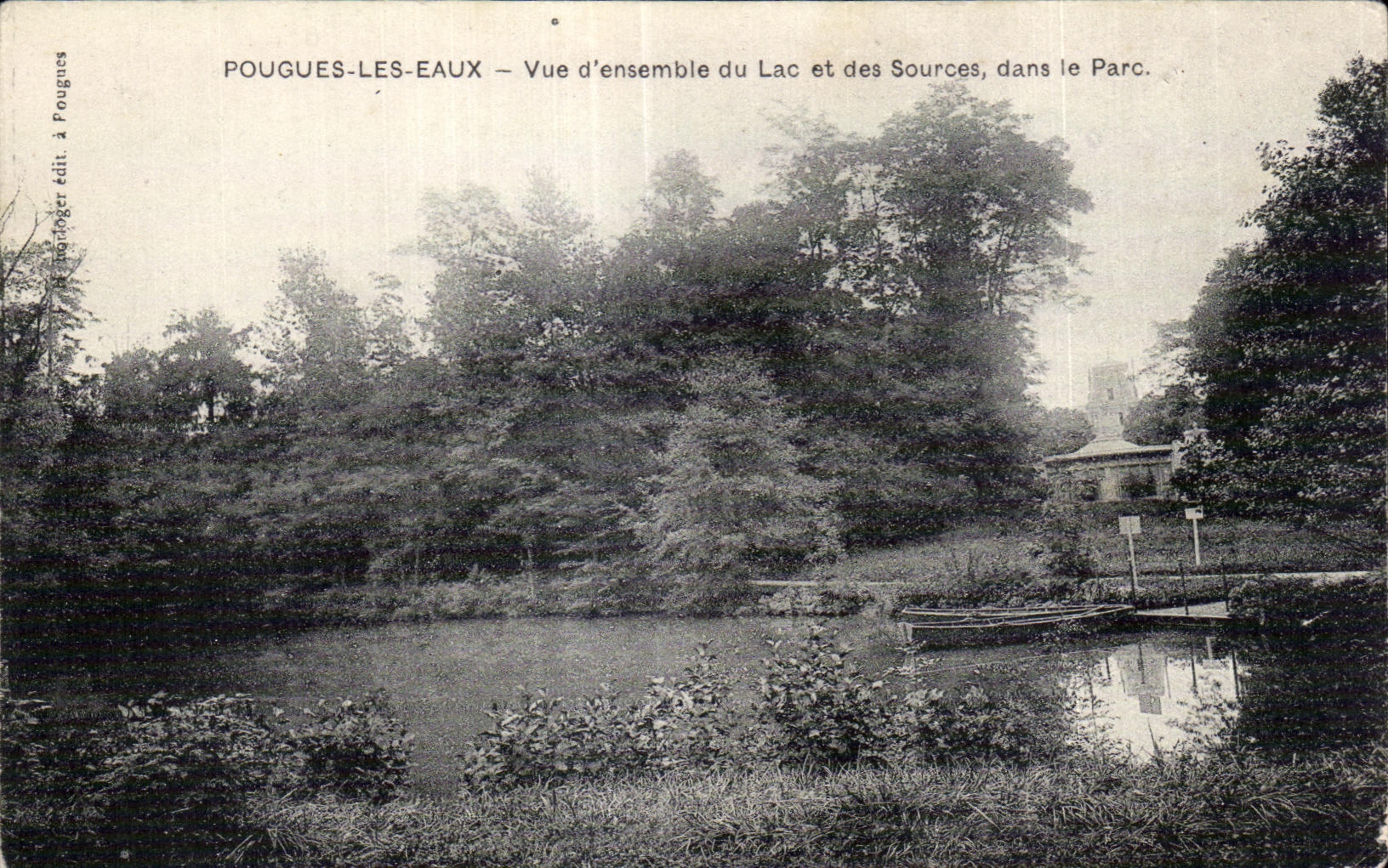 POUGUES-LES-EAUX — Vue d'ensemble du Lac et des Sources, dans le Parc. — Photogéner à Pougues