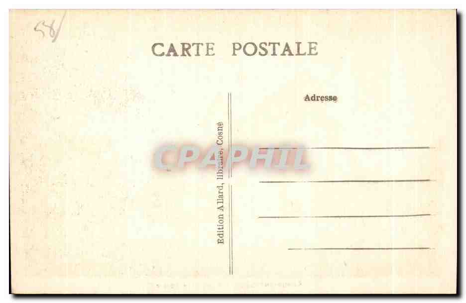 CPA Cosne sur Loire Nievre Le Square — Rückseite