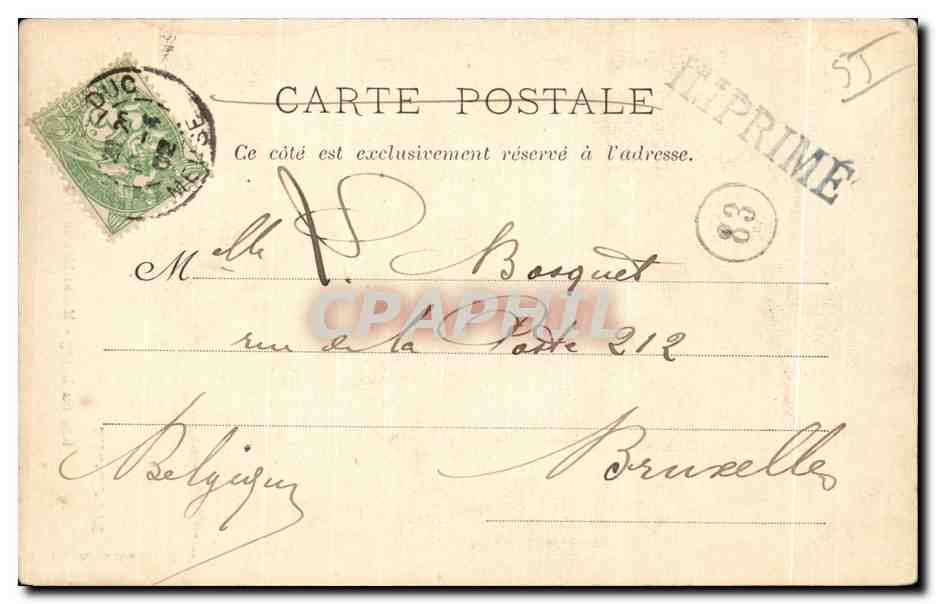 CPA Bar Le Duc Rue du Bourg Maison batie en  — Rückseite
