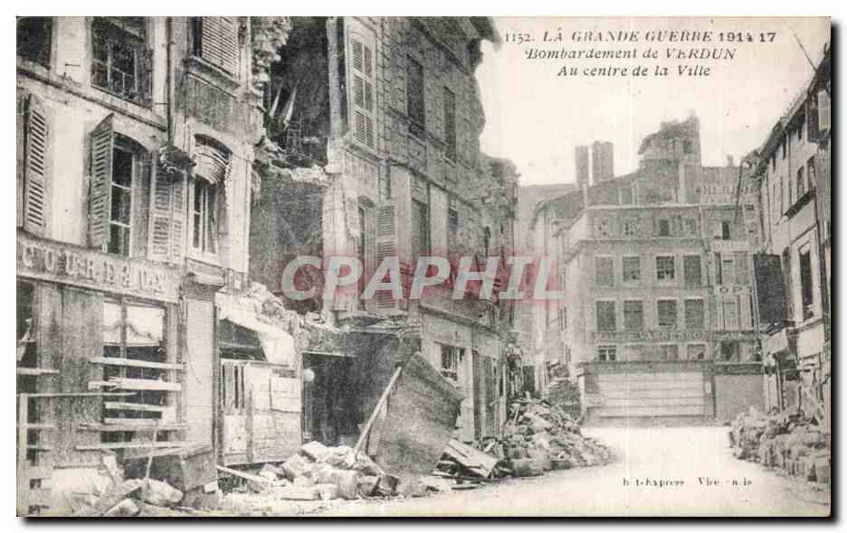 Bombardement de Verdun — Au centre de la Ville — h.t.-Express, n° 1152
