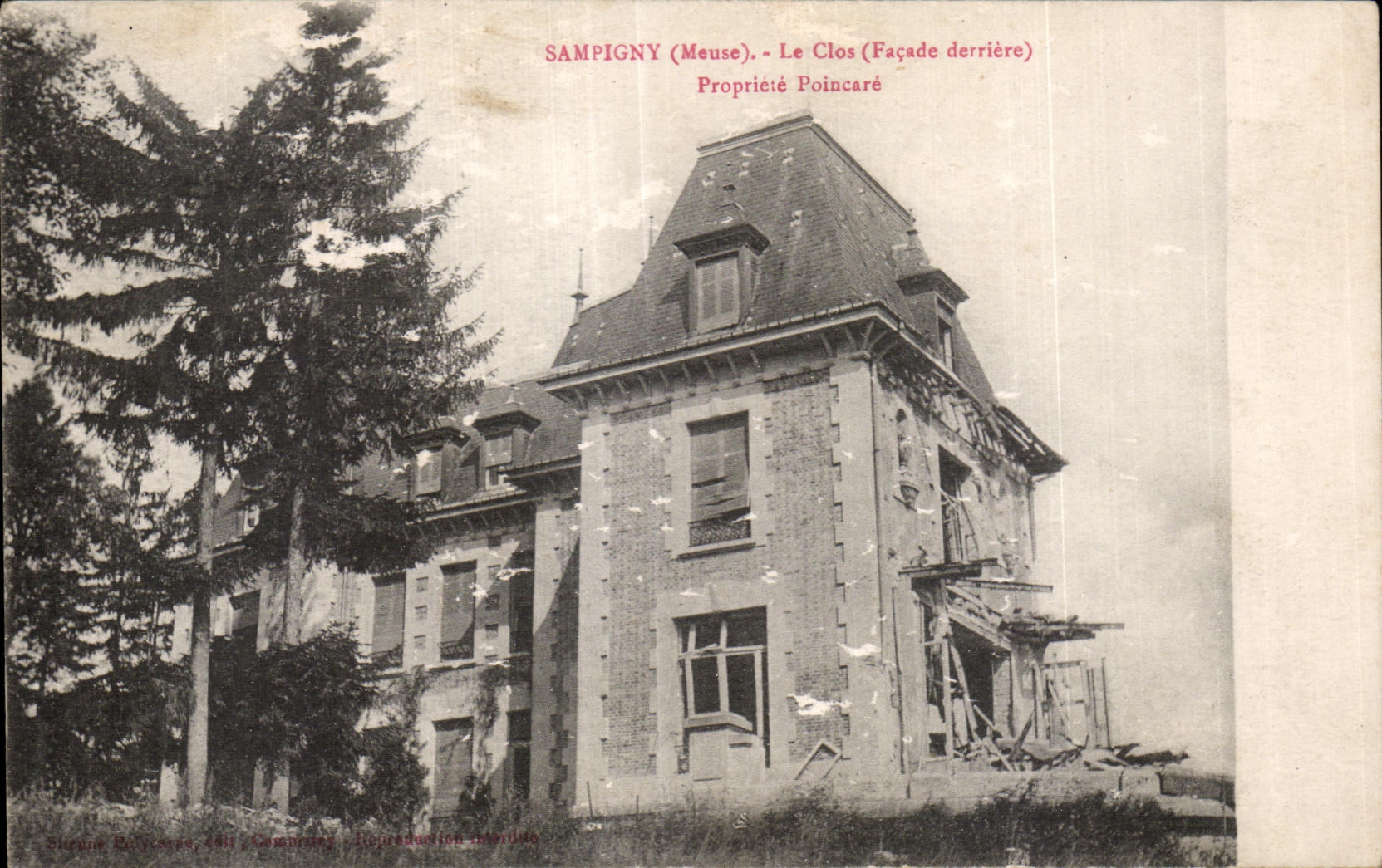 CPA Sampigny (Meuse) Le Clos (Favade derriere) Propriere Poincare