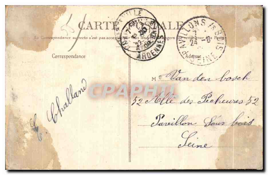 CPA Verdun Porte et rue St Victor — Rückseite