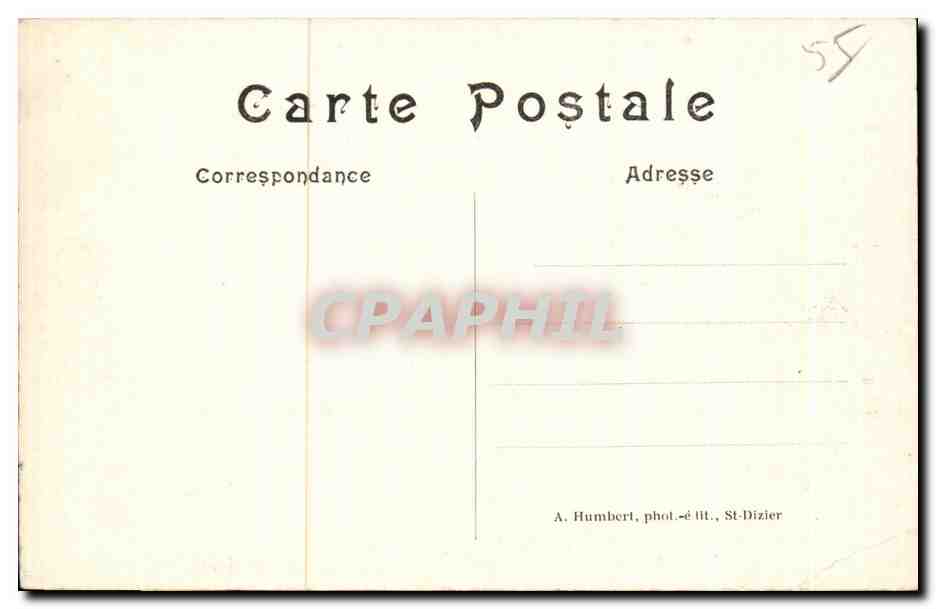 Revigny-Meuse — La rue de la gare après le bombardement — A. Humbert, phot. édit., St-Dizier — Reverso