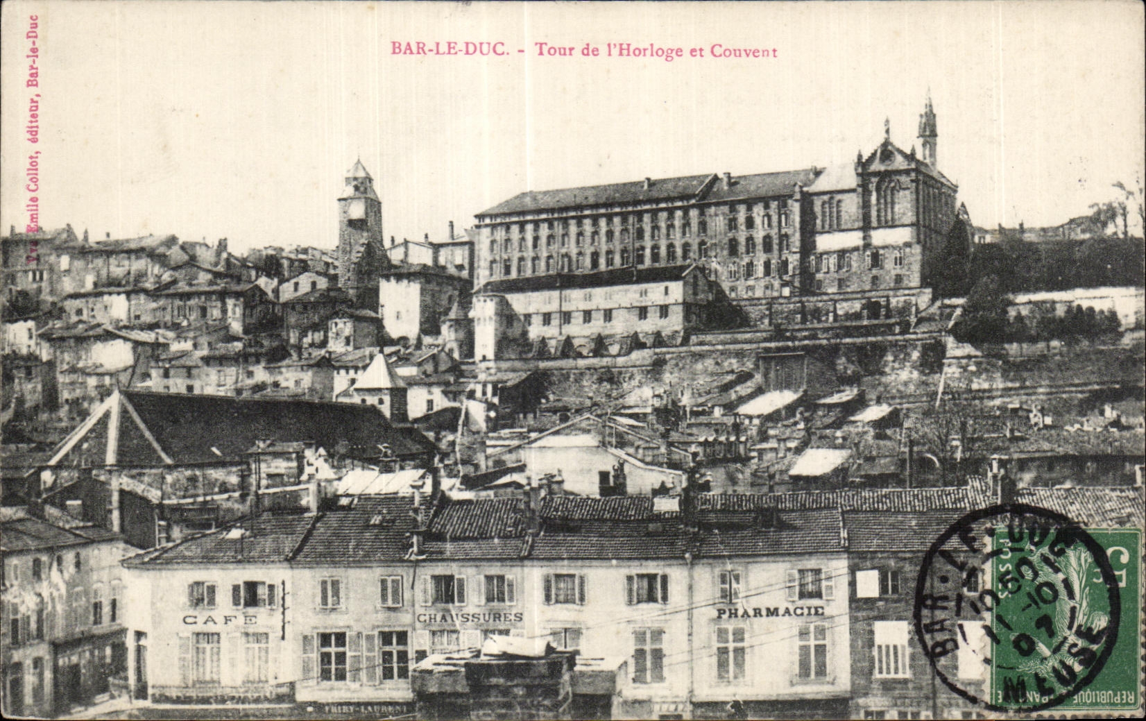 CPA Bar Le Duc Tour de l Horloge et Convent