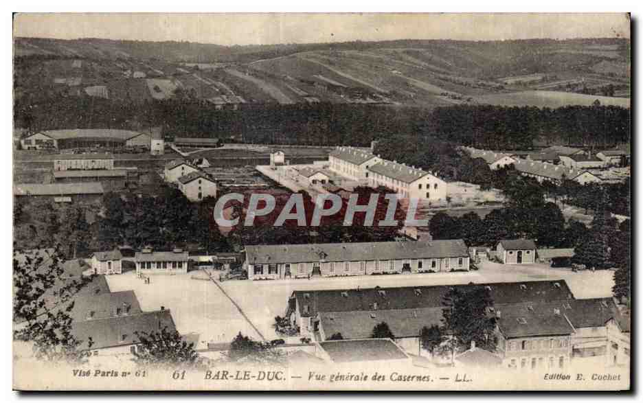 Bar-le-Duc — Vue générale des Casernes — Édition E. Cuchet