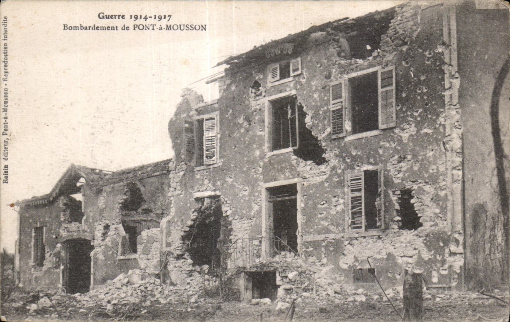 CPA Pont a Mousson Guerre Bombardement Militaria