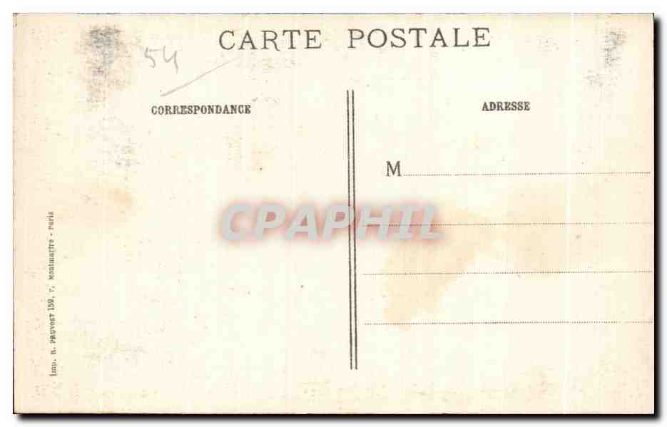 Pont-A-Mousson (M.-et-M.) — Maison bombardée — J. Courcier, 8, rue Simon-le-Franc, Paris — Rückseite