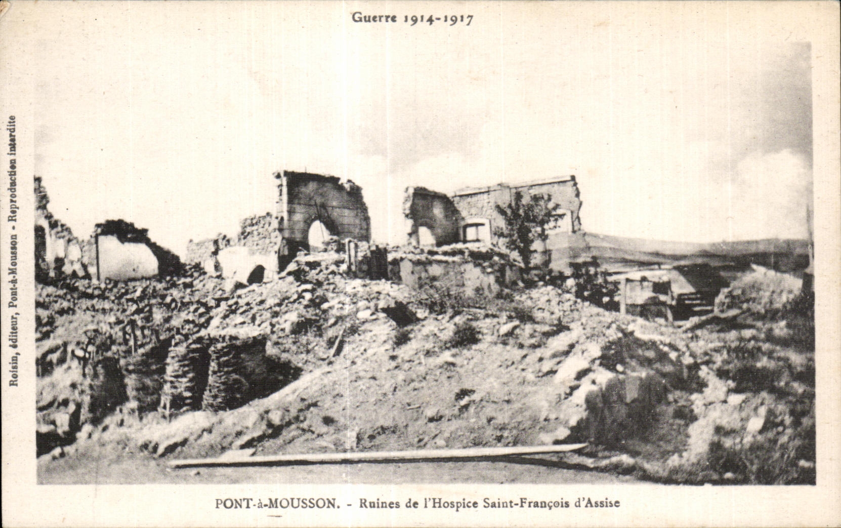 Pont-à-Mousson — Ruines de l'Hospice Saint-François d'Assise — éditeur Roinin, Pont-à-Mousson