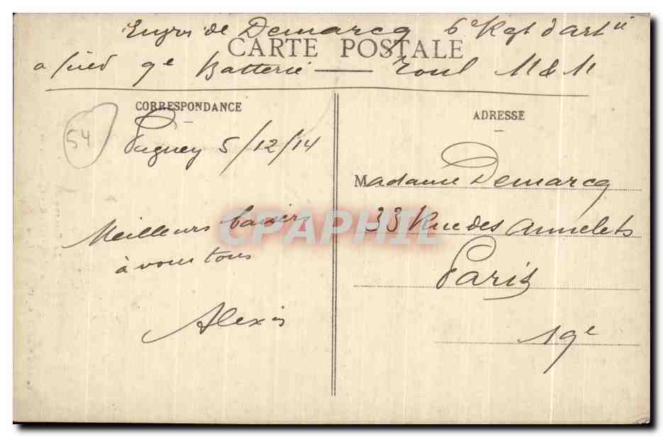 CPA Gerbeviller La Guerre de Eglise facade Militaria — Rückseite