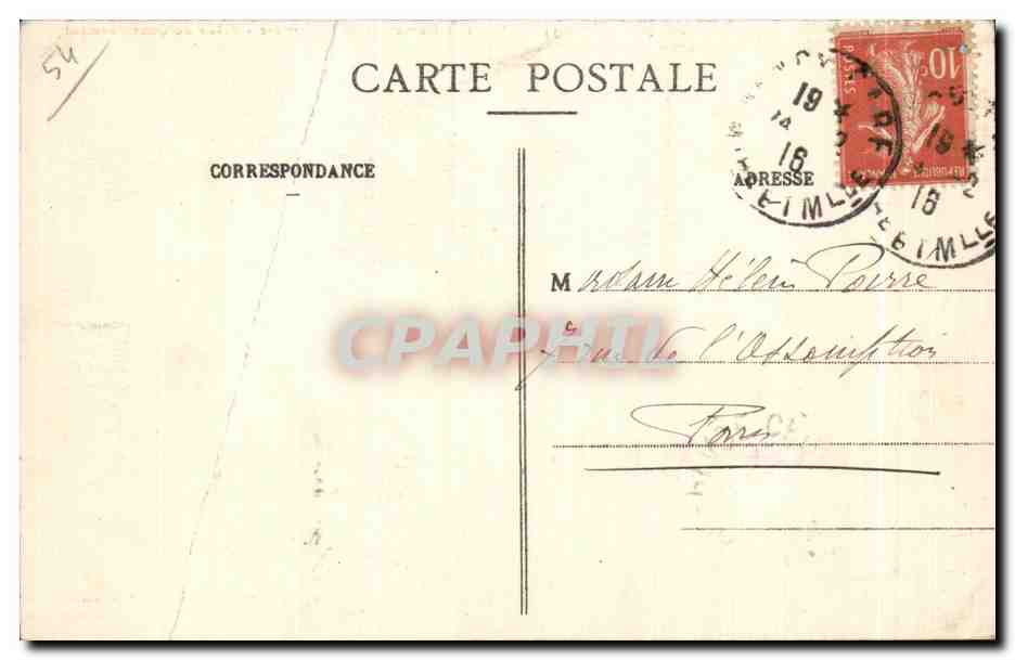 Nancy - Hémicycle de la Carrière - Palais du Gouvernement — Imp. Réunies de Nancy, n°34 — Verso