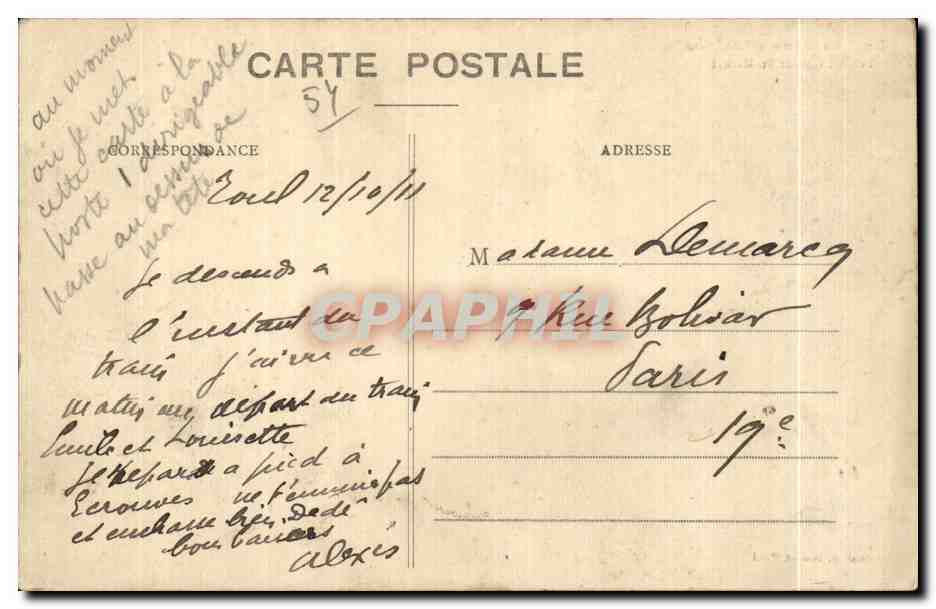 CPA La Lorraine Illustree Toul Mont St Michel — Verso