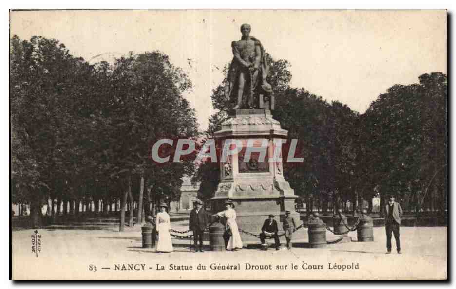 CPA Nancy La Statue du General Drouot sur le Cours Leopole