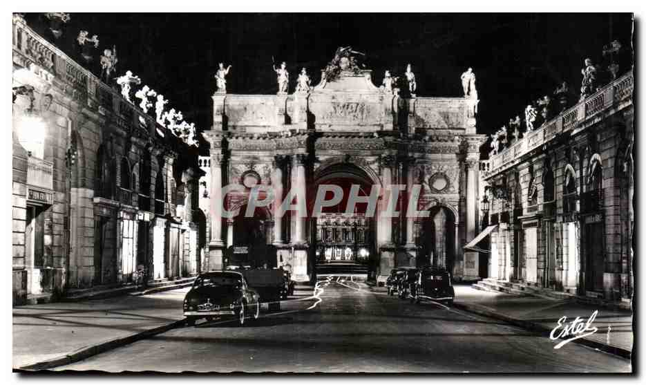 CPA L Arc de Triomphe illumine Nancy