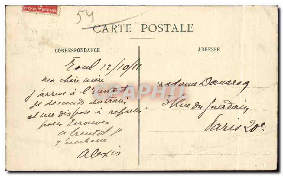 CPA La Lorraine illustree toul barrage de valcourt — Rückseite