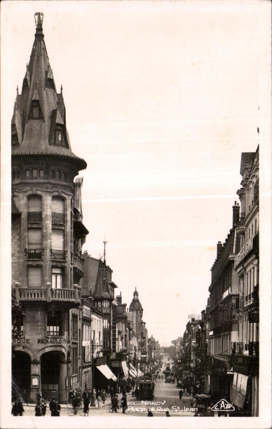 CPA Nancy Place et rue st Jean