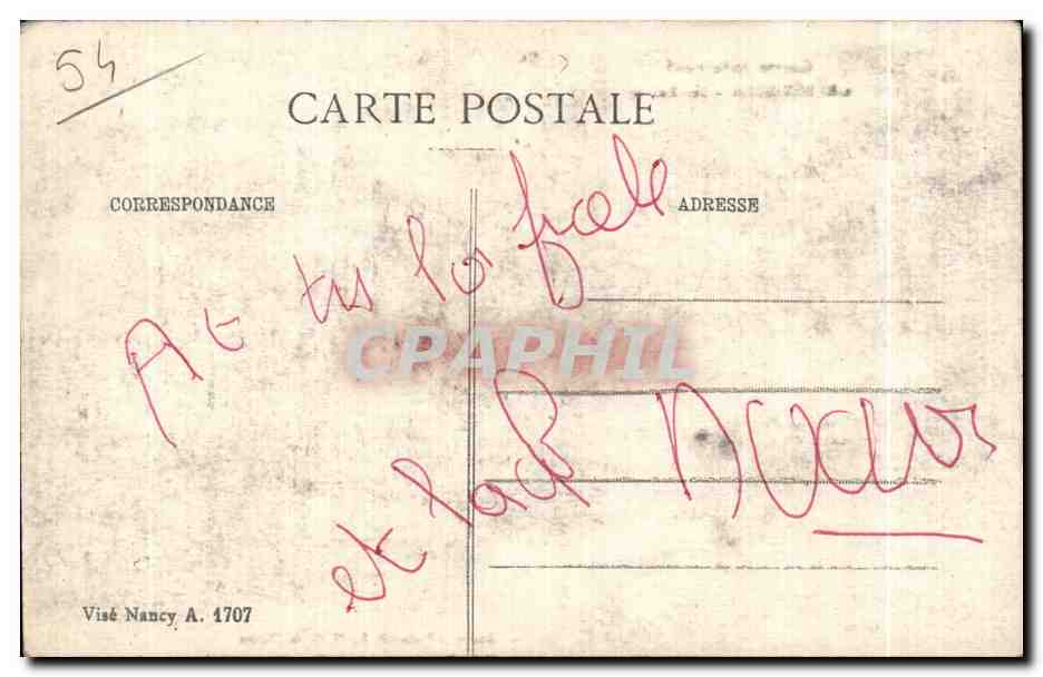 CPA Guerre 1914-1915 Gerbeviller les ruines — Rückseite