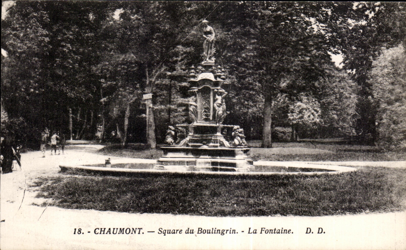 Chaumont — Square du Boulingrin — La Fontaine — D. D.