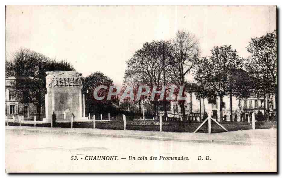 Chaumont — Un coin des Promenades — Phototypie Daniel Léloy, Mirecourt
